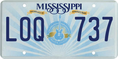 MS license plate LOQ737