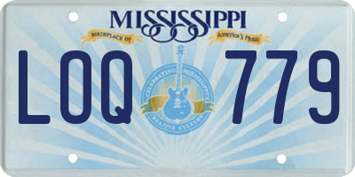 MS license plate LOQ779