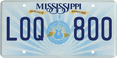 MS license plate LOQ800