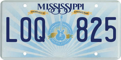 MS license plate LOQ825