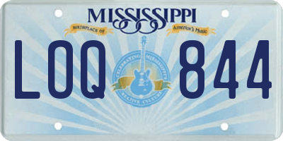 MS license plate LOQ844
