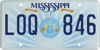 MS license plate LOQ846