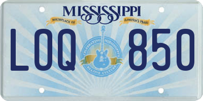 MS license plate LOQ850