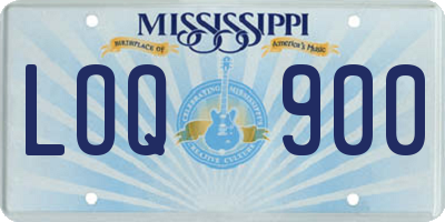 MS license plate LOQ900