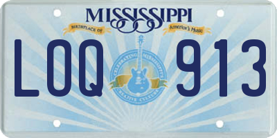 MS license plate LOQ913