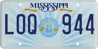 MS license plate LOQ944