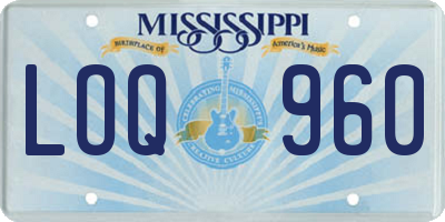 MS license plate LOQ960