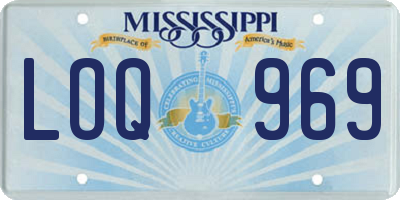 MS license plate LOQ969