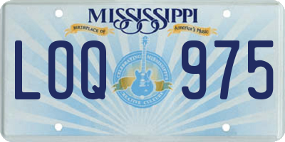 MS license plate LOQ975