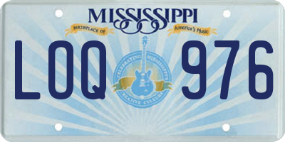 MS license plate LOQ976