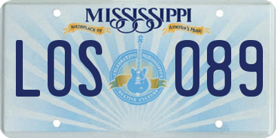 MS license plate LOS089