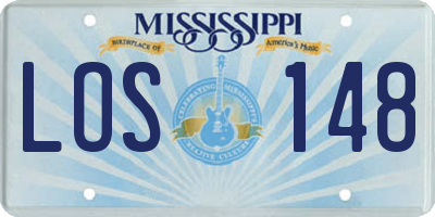 MS license plate LOS148