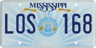MS license plate LOS168
