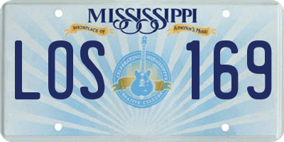MS license plate LOS169