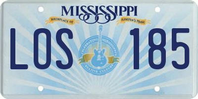 MS license plate LOS185