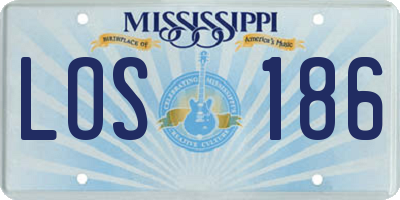 MS license plate LOS186