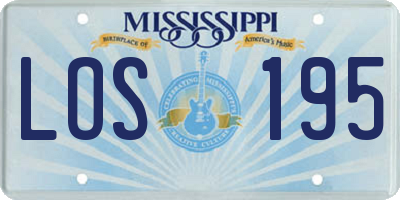 MS license plate LOS195