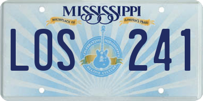 MS license plate LOS241