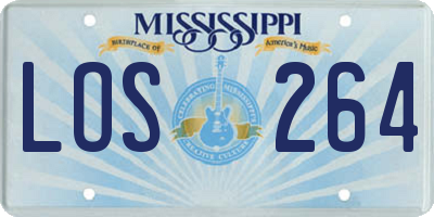 MS license plate LOS264