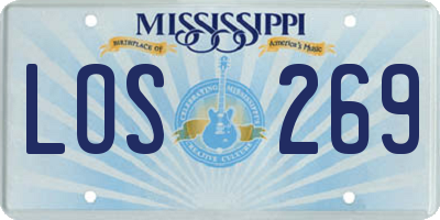 MS license plate LOS269