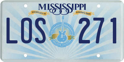 MS license plate LOS271