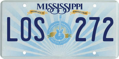 MS license plate LOS272
