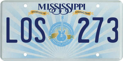 MS license plate LOS273