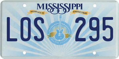 MS license plate LOS295