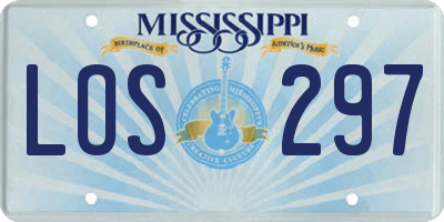 MS license plate LOS297