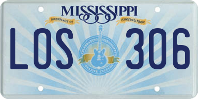 MS license plate LOS306