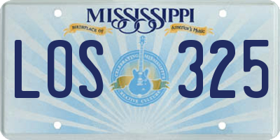 MS license plate LOS325