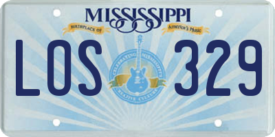 MS license plate LOS329