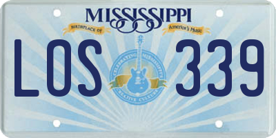 MS license plate LOS339