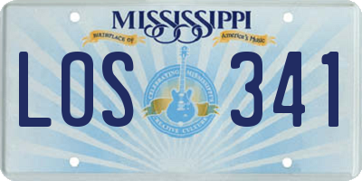 MS license plate LOS341