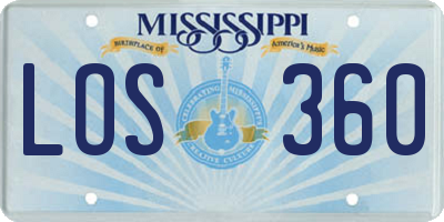 MS license plate LOS360