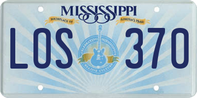 MS license plate LOS370