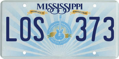 MS license plate LOS373