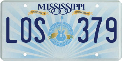 MS license plate LOS379