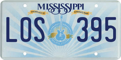 MS license plate LOS395
