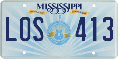 MS license plate LOS413