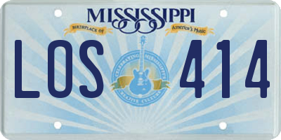 MS license plate LOS414