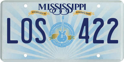 MS license plate LOS422