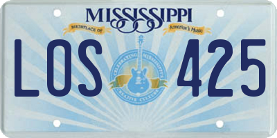 MS license plate LOS425