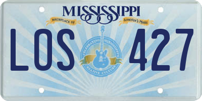 MS license plate LOS427