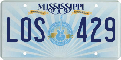 MS license plate LOS429