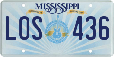 MS license plate LOS436