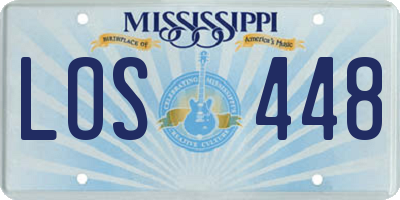 MS license plate LOS448