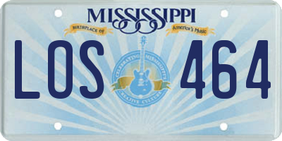 MS license plate LOS464
