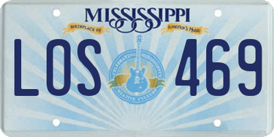MS license plate LOS469