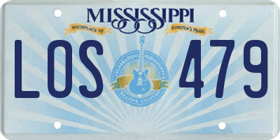 MS license plate LOS479